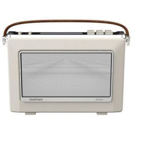 DAB Digital Radio: Goodmans OXFORD 2 DAB Plus Bluetooth NFC Digital FM RDS Radio Vintage Style Cream