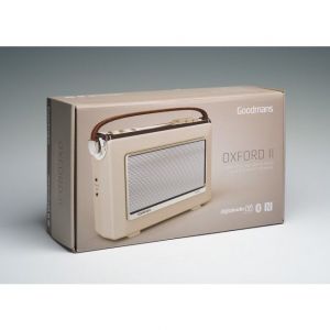 DAB Digital Radio: Goodmans OXFORD 2 DAB Plus Bluetooth NFC Digital FM RDS Radio Vintage Style Cream