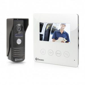 CCTV Cameras: Swann DP875C Doorphone Intercom Colour LCD Monitor Camera Security Video System