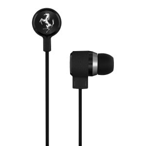 In Ear: Ferrari Scuderia T150i Black In Ear Headphones anti-Tangle iPad iPhone Remote B