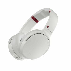 Headphones: SKULLCANDY VENUE Bluetooth Wireless Over-Ear Headphones Mic ANC Upto 24 Hr Battery - White/Crimson