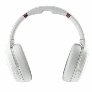 Headphones: SKULLCANDY VENUE Bluetooth Wireless Over-Ear Headphones Mic ANC Upto 24 Hr Battery - White/Crimson