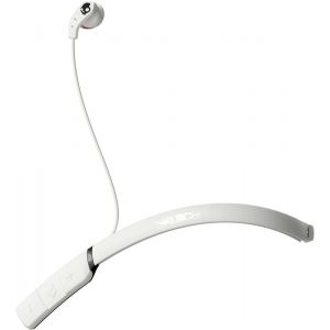 Headphones: SKULLCANDY METHOD Wireless Bluetooth In-Ear Sport Headphones Earbud Mic 9 Hr Battery - White