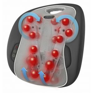 Health & Fitness: HoMedics MULTIZONE MCSBK-350H-GB Shiatsu Massage Cushion with Heat Back Leg Body