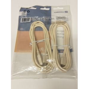 Laptop Accessories: Belkin 2Connect USB 2.0 A to B High Speed Cable Printer Scanner PC Mac - TWIN PACK