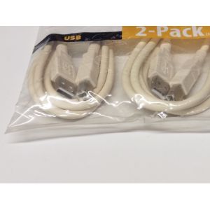 Laptop Accessories: Belkin 2Connect USB 2.0 A to B High Speed Cable Printer Scanner PC Mac - TWIN PACK