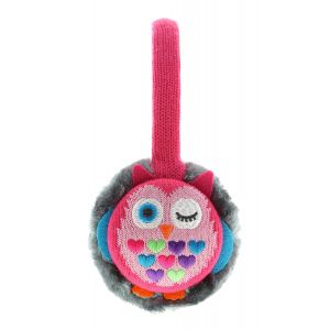 Full Size: KitSound Audio Kids On-Ear Earmuffs Built In Headphones iPod iPhone Pink Owl