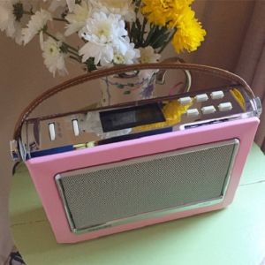 DAB Digital Radio: Goodmans Oxford 2 Radio 1960S Retro DAB+ Radio Bluetooth NFC AUX - BONBON PINK