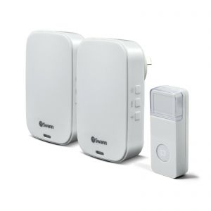 Electrical: Swann Wireless Home Doorbell Kit With Mains Plug Chime Unit Twin Pack - SWADS-DC822P2