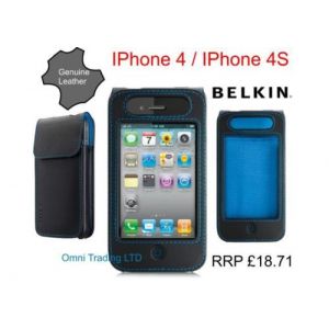 iphone Accessories: Belkin Verve IPhone 4 4G / 4S PU Leather Protective Case Sleeve BNIB RRP