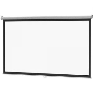 DA-LITE B 96X96 Manual Pull Down Projector Screen 96 inch Ceiling Wall Mount - White