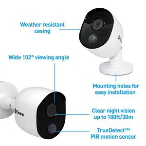 CCTV Cameras: Swann PRO-1080MSB Heat-Sensing 1080p 2.1mp HD Bullet CCTV Camera For 4575 4580 4550 4480 - TWIN PACK