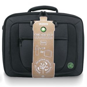 Port Designs CHICAGO Eco Top Loading Clamshell Laptop Bag 400501 15.6 inch Black