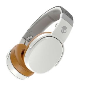 Headphones: SKULLCANDY CRUSHER Wireless Rechargeable Headphones Bluetooth Mic - Grey Tan