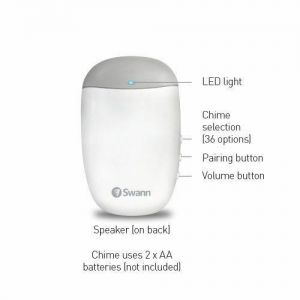  CCTV Accessories: Swann Doorbell Extra Chime Unit For Smart Video Doorbell DP720 Also DC835P, DC822P, DC812B