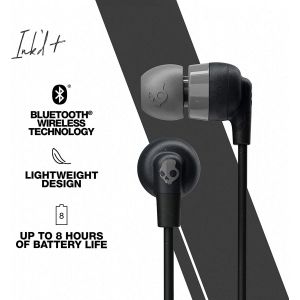 Headphones: SKULLCANDY INK'D+ Wireless Bluetooth In-Ear Headphones Mic 8 Hr Battery plus