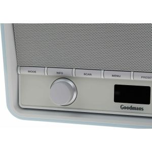 DAB Digital Radio: Goodmans Heritage Digital DAB+ & FM Radio with Bluetooth Streaming- Sky Blue