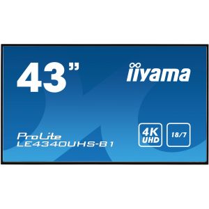 IIYAMA ProLite Display Monitor LE4340UHS-B1 43 inch 4K UHD Signage Screen with Speakers 