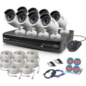 Swann NVR16-7400 8 Channel NVR Recorder 8x SWNHD-818 Cameras 4MP Kit cctv RARE!!