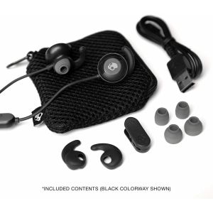 Headphones: Skullcandy Method Active Wireless Magnetic Earbuds In-Ear Bluetooth Mic Tile - Black