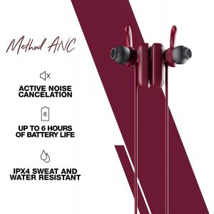 Headphones: Skullcandy Method ANC Wireless Magnetic Earbuds In-Ear Bluetooth Mic Tile 6 Hr Battery - Moab Red