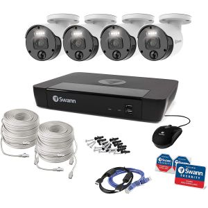 CCTV Systems: Swann NVR 8780 8 Channel 4K CCTV Security System 2TB HDD 4 x NHD-875WLB Thermal Cameras