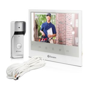 CCTV Cameras: Swann Expandable Intercom & Video Doorphone Doorbell 7 inch LCD Monitor Night SWADS-DP885C