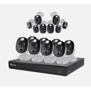 Swann DVR 5580 16 Channel CCTV Security System 2TB 4K Motion LED Light Camera