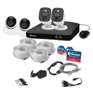 CCTV Systems: Swann DVR 4-4680 4 Channel 1TB 2x 1080MQB 2x1080MSD Audio CCTV Camera Enforcer Kit 446802MQB2D