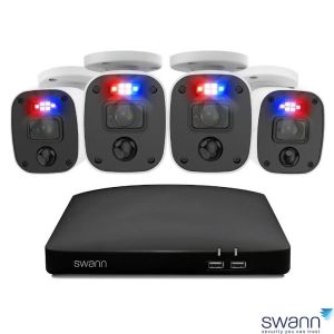 Swann 4MP (2K) DVR 8 x Channel / 4 x PRO-2KMQB Bullet Cameras with 256gb SD HDD