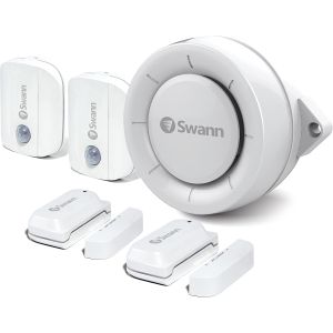 CCTV Accessories: SWANN SWIFI-ALARMKITA Security Alert Kit Siren PIR Motion Window Door Sensor