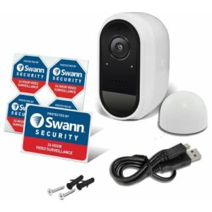 CCTV Cameras: SWANN SWIFI-CAMW-EU Full HD 1080p WiFi Security Camera with Face Recognition