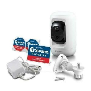 CCTV Cameras: Swann SWIFI-PTCAM232GB Wireless 1080p HD WiFi CCTV Camera Audio With 32GB SD Card