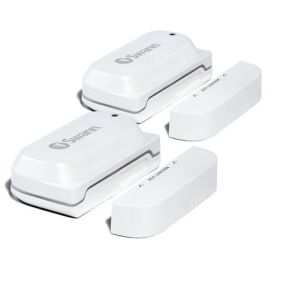  CCTV Accessories: Swann SWIFI-WDOORPK2 Window Door Entry Sensor Smartphone Alerts WiFi Long Battery (Twin Pack)