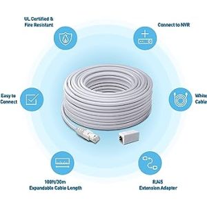  CCTV Accessories: Swann Cat5 Ethernet Cable NVR Extension Cord 100ft/30 Metre Genuine