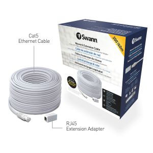 CCTV Accessories: Swann Cat5 Ethernet Cable NVR Extension Cord 200ft/60 Metre Genuine