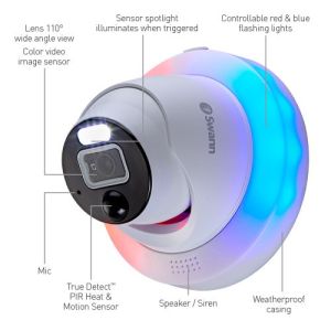 CCTV Cameras: Swann Enforcer CCTV IP Dome Camera 4K Ultra HD 2 Way Audio 8580 8780 SWNHD-900DE