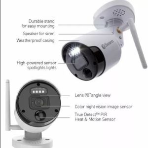 CCTV Systems: Swann SWNVK-500SD4 CCTV Kit 4 Channel NVR 64GB Micro SD 4 x 1080p WiFi Cameras