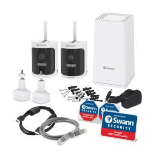 CCTV Systems: Swann NVK-650KH2 CCTV Kit 8 Channel 1TB NVR 2 x Quad HD WiFi Rechargeable Cameras