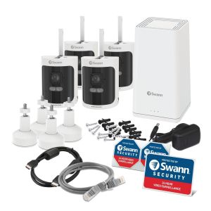 CCTV Systems: Swann NVK-650KH4 CCTV Kit 8 Channel 1TB NVR 4x Quad HD WiFi Rechargeable Cameras