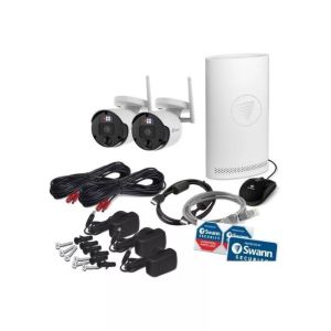 CCTV Systems: Swann SecureAlert Wi-Fi CCTV 1TB Security System 2x 4k Enforcer Camera SW-NVK800