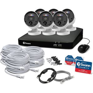 CCTV Systems: Swann Enforcer CCTV Kit NVR 8780 4K UHD 2TB 6 x Bullet Flash Cameras NVK-889906