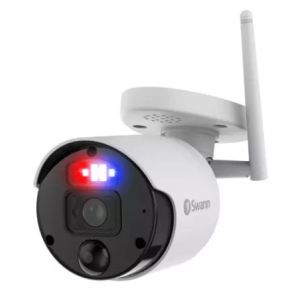Swann SWNVW-800CAM 4K Ultra HD WiFi CCTV Camera Flashing Light Siren 2 Way Audio