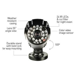 CCTV: Swann PRO-615 X2 Day Night Vision 650 TVL Waterproof LED Security Camera CCTV BB