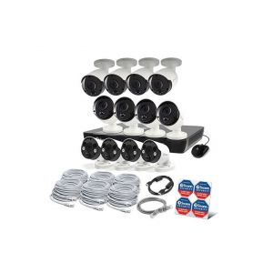 Swann NVR 7580 16 Channel 2TB 5MP 8 x NHD-865MSB + 4 x NHD-865MSFB 12 Camera CCTV kit Security System