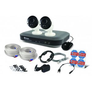 Swann SWDVK DVR 4980 Heat-Sensing 4 Channel 1TB 5MP CCTV PRO-5MPMSB x2 Came...
