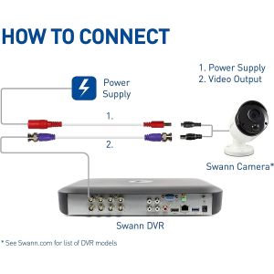 CCTV Accessories: Swann HD Video & Power 200ft/60m BNC Security Camera Extension Cable, White